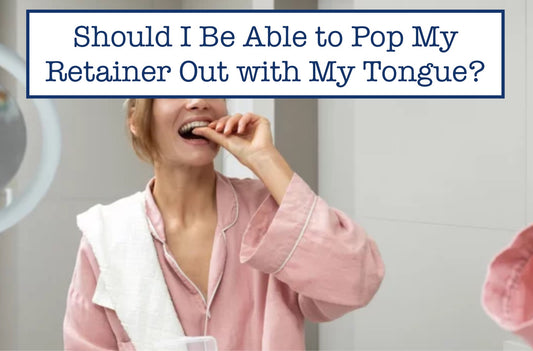  Popping retainer out using tongue