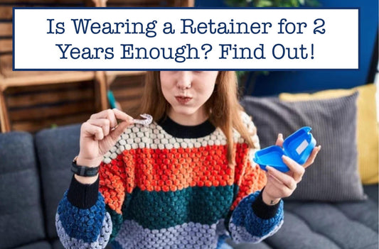 a girl wearing retainer for 2 years