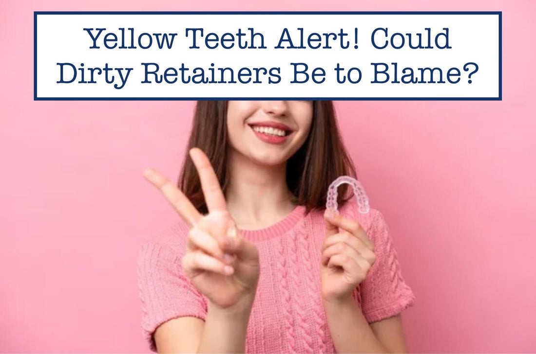 yellow teeth with retainers