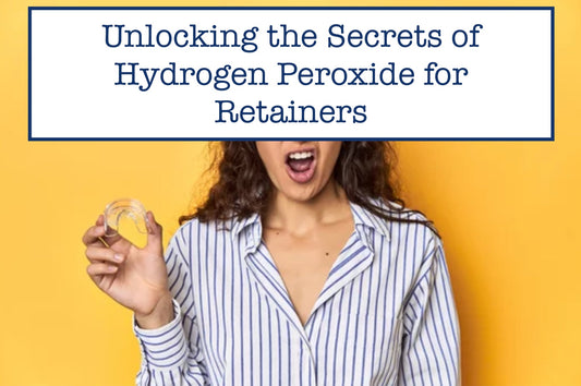 a girl holding a retainer