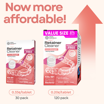 Daily Retainer & Aligner Cleaner Tablets Mint-Scented | No DYE