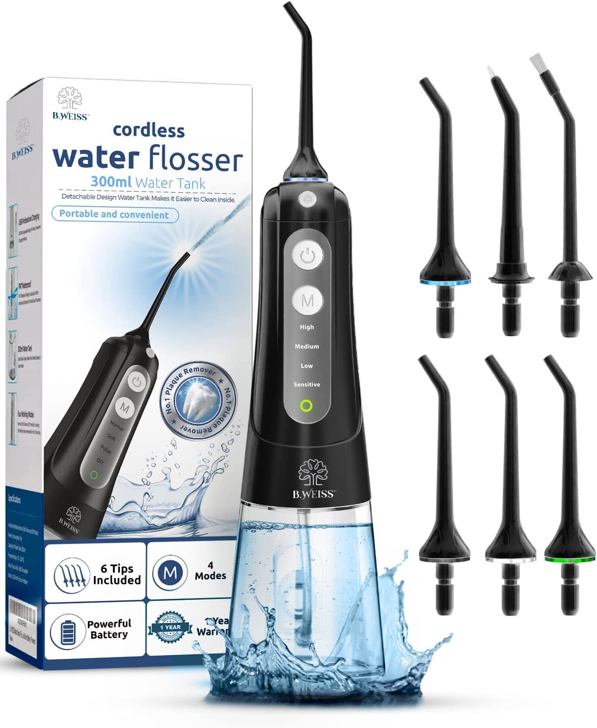 Professional Water Flosser Set - Black