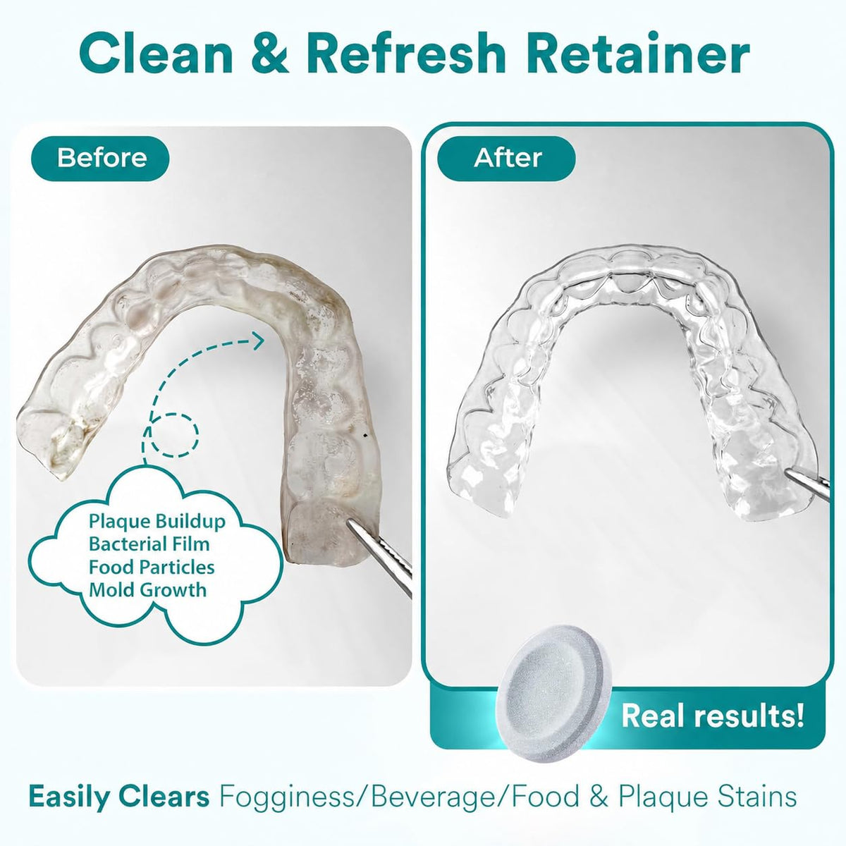 Daily Retainer & Aligner Cleaner Tablets mint scented