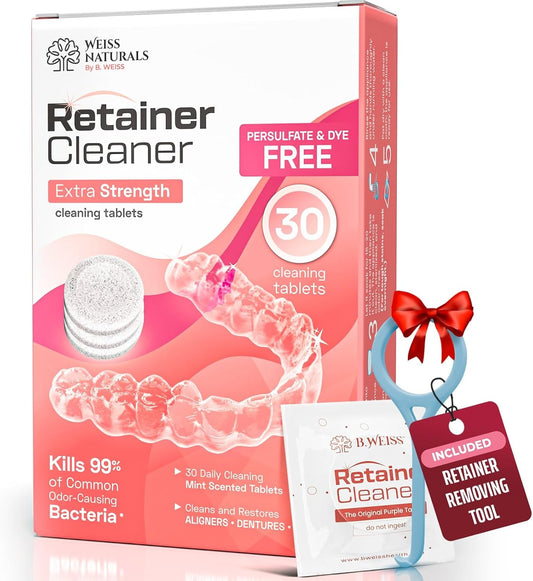 Daily Retainer & Aligner Cleaner Tablets Mint-Scented | No DYE