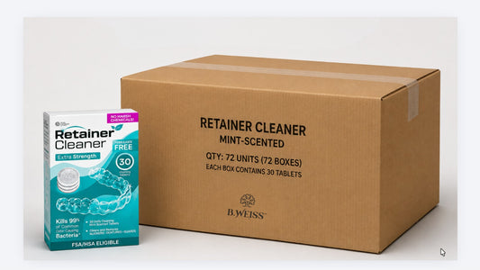 1 Carton (72 Units Pack of 30 Retainer Cleaner Mint-Scented)