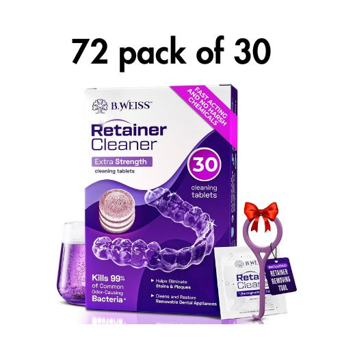 72 box, Pack of 30 Retainer Cleaner Purple Tablets