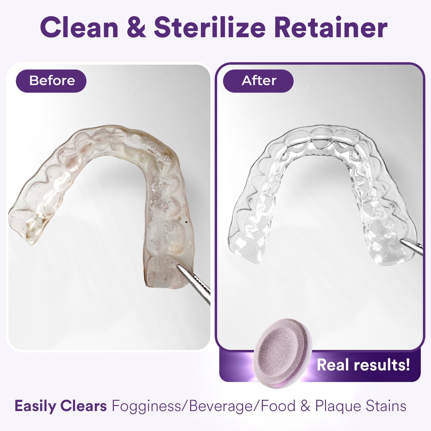 Daily Retainer & Aligner Cleaner Tablets grape scented