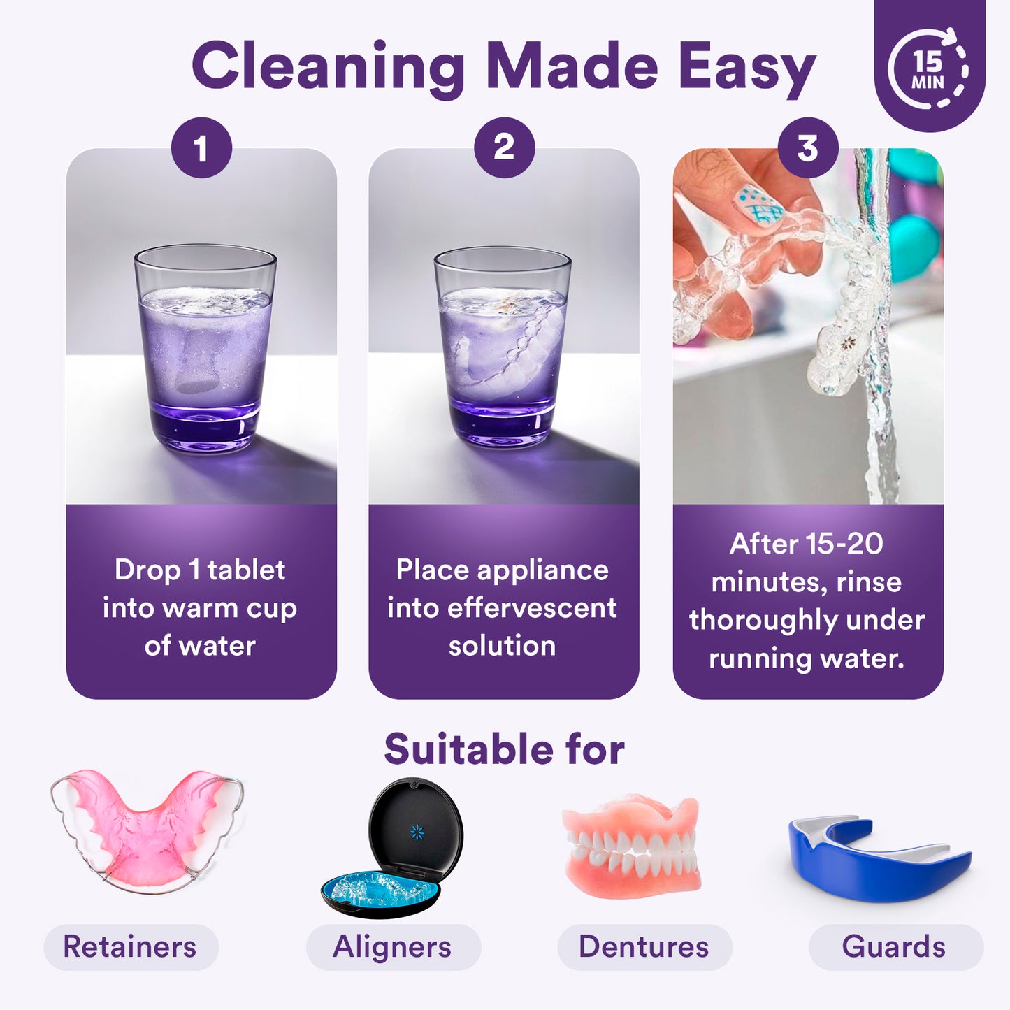 NEW Daily Retainer & Aligner Cleaner Tablets